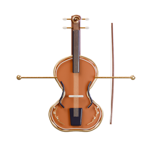 TWANG’s amber Violin with its bow